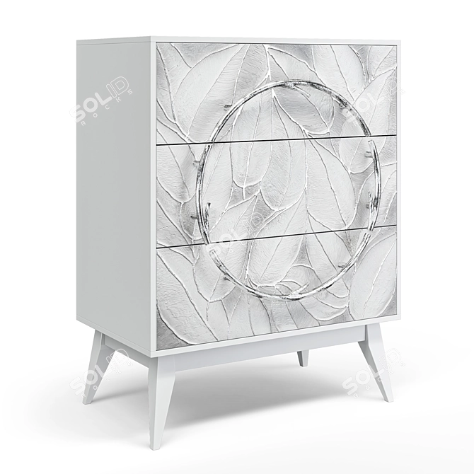 Artisanal Chest of Drawers: Vintage-inspired Handcrafted Design 3D model image 6