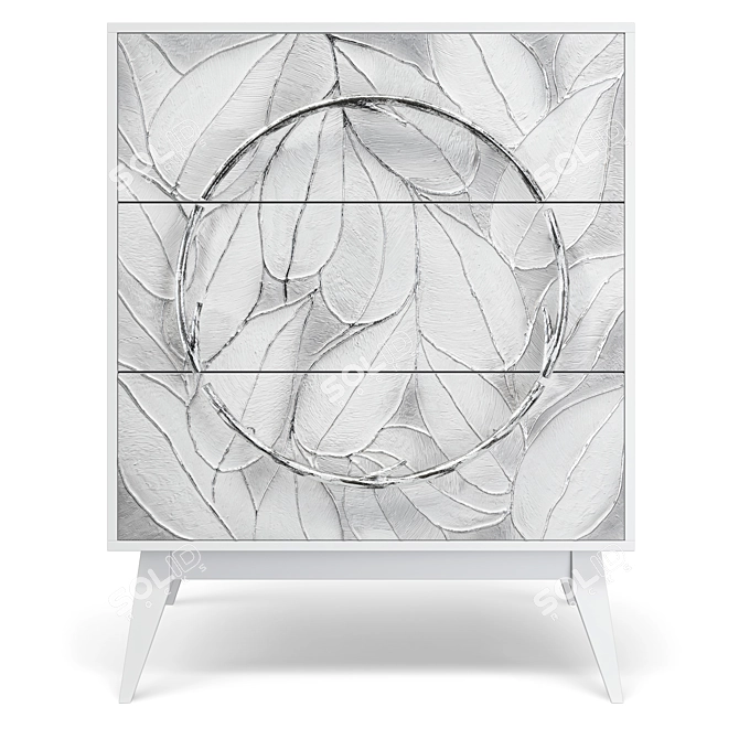 Artisanal Chest of Drawers: Vintage-inspired Handcrafted Design 3D model image 7