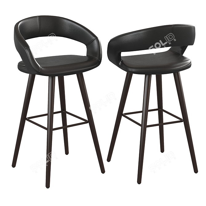 Brynn 29" Barstool: Modern and Stylish 3D model image 1