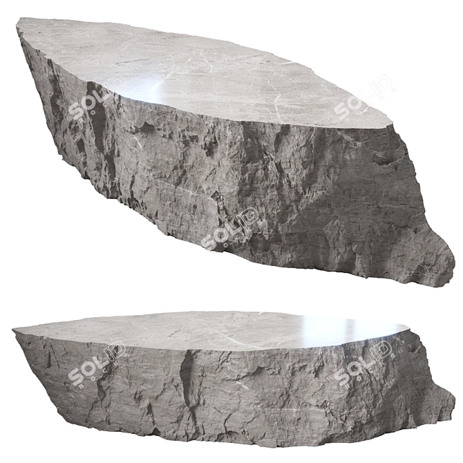 Stone Table №4: Elegant and Functional 3D model image 2