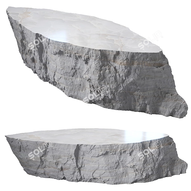 Stone Table №4: Elegant and Functional 3D model image 4