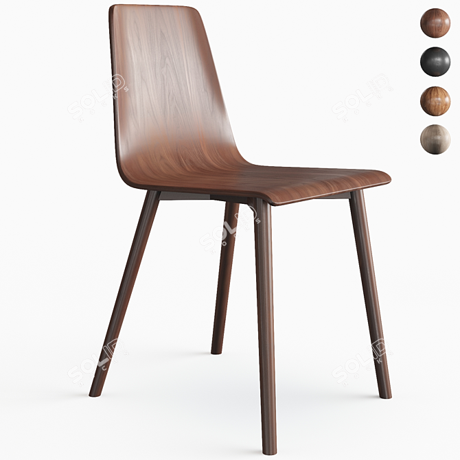 Elegant Beaman Side Chair  3D model image 1