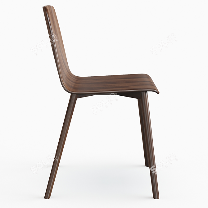 Elegant Beaman Side Chair  3D model image 3