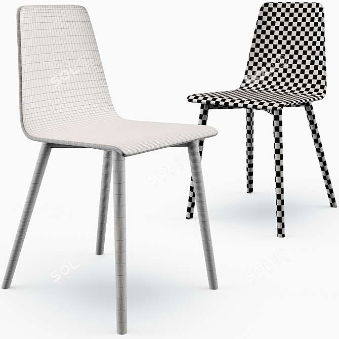 Elegant Beaman Side Chair  3D model image 5