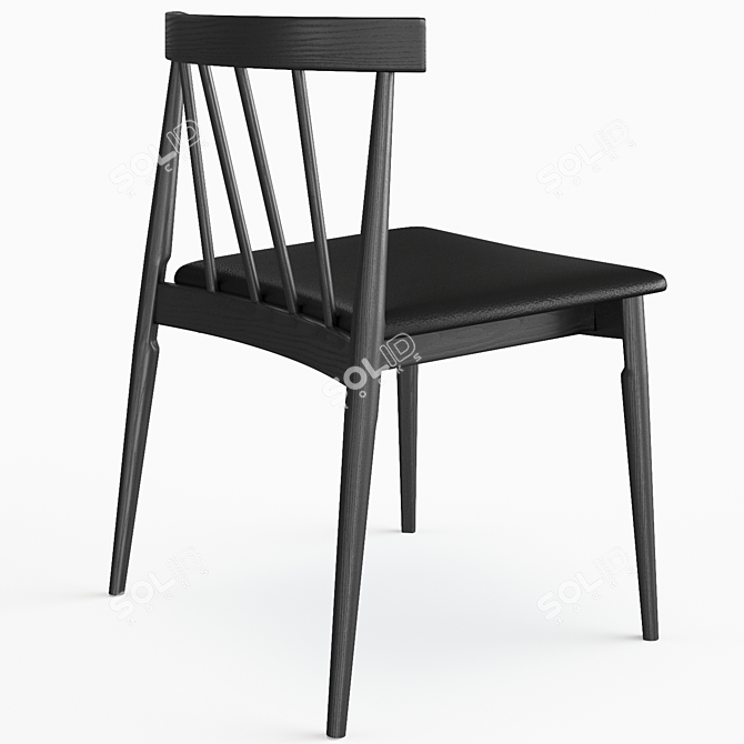 Daquan Slat Back Chair 3D model image 2