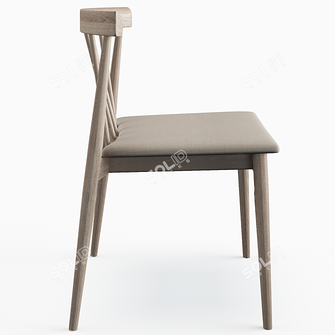 Daquan Slat Back Chair 3D model image 3