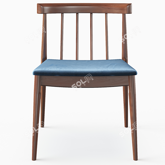 Daquan Slat Back Chair 3D model image 4