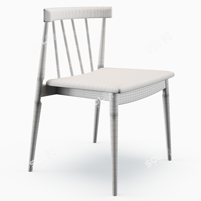 Daquan Slat Back Chair 3D model image 5