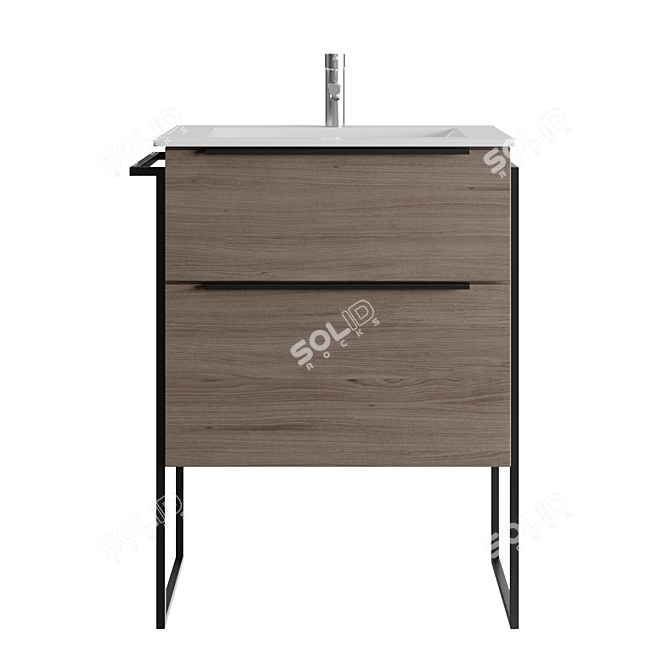 Eviva Marina 24" Natural Oak Vanity 3D model image 3