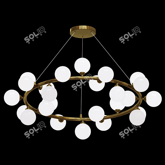 Glass Shell Skygarden Pendant - Modern Style 3D model image 2