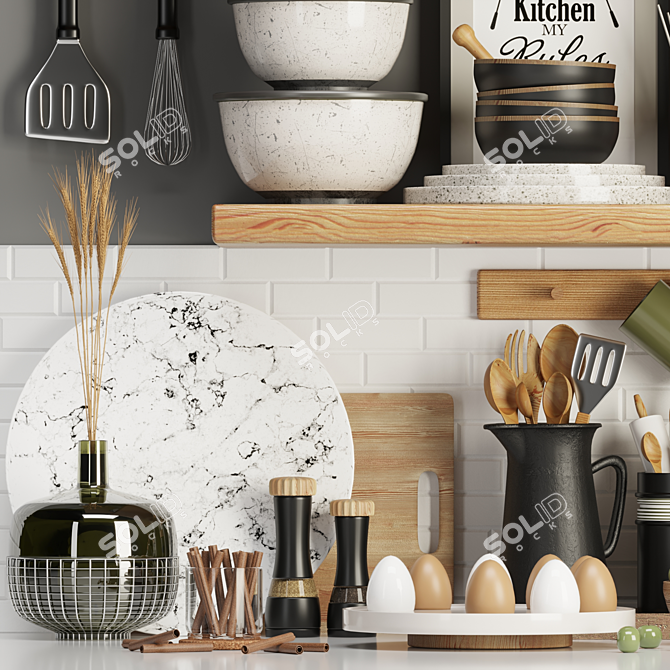 Versatile Kitchen Essentials 3D model image 3