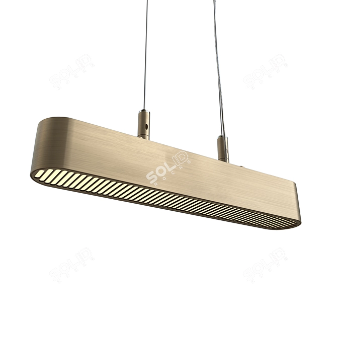 Brass Beam Pendant Light 3D model image 1