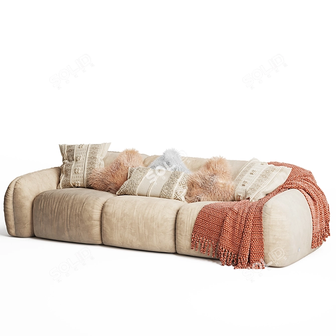 Elegant Busnelli PIUMOTTO Sofa 3D model image 3