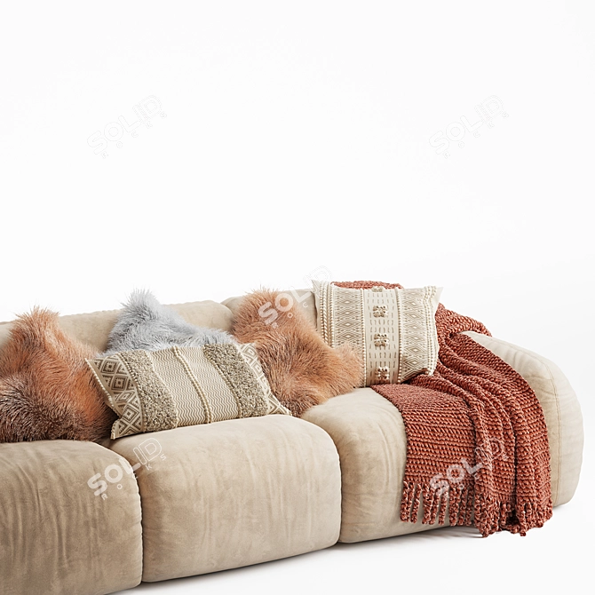 Elegant Busnelli PIUMOTTO Sofa 3D model image 4