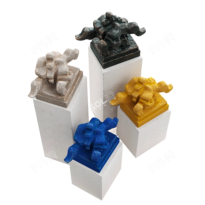 Heavenly Harmony: Jacques Lipchitz Engel Sculpture 3D model image 4