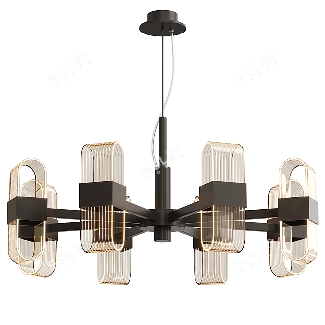 Elegant Crystal Chandelier 3D model image 1