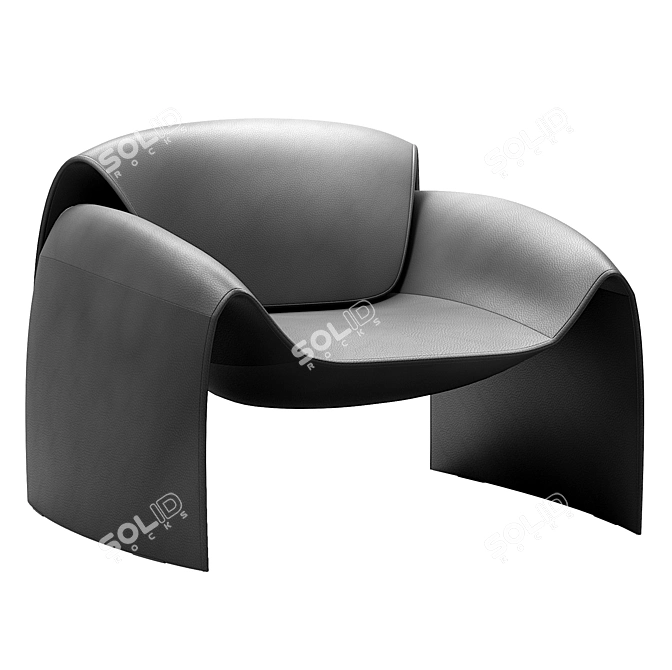 Modern Club-Armchair with Timeless Elegance 3D model image 2