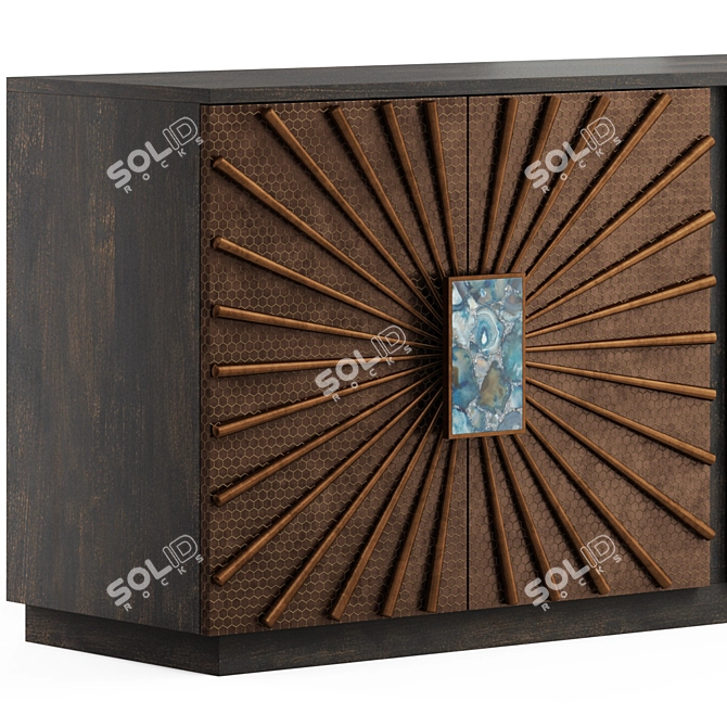 Elegant Tara Hooker Console 3D model image 2