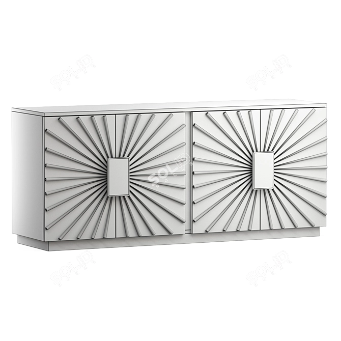 Elegant Tara Hooker Console 3D model image 4