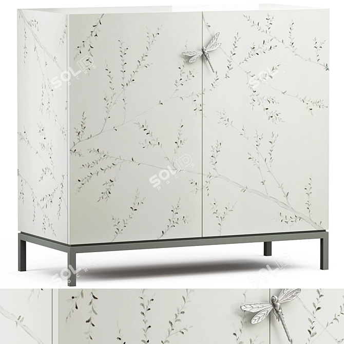 Modern Hooker Bale Console Table 3D model image 1