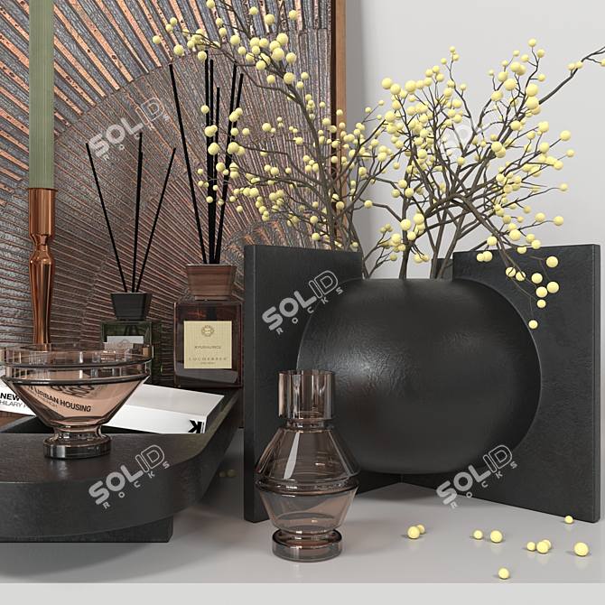 DecoSet12: 3D Decorative Set for Vray and Corona 3D model image 3