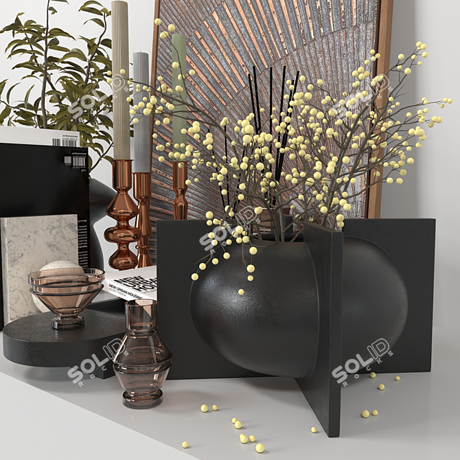 DecoSet12: 3D Decorative Set for Vray and Corona 3D model image 5