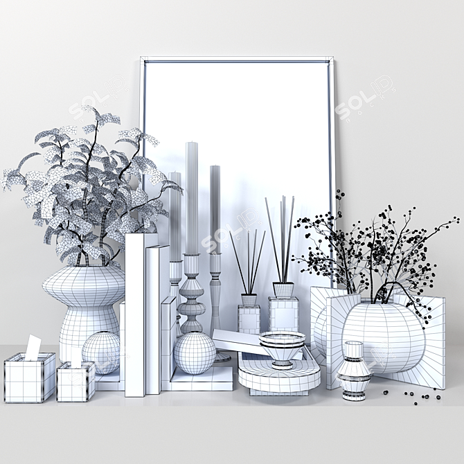 DecoSet12: 3D Decorative Set for Vray and Corona 3D model image 7