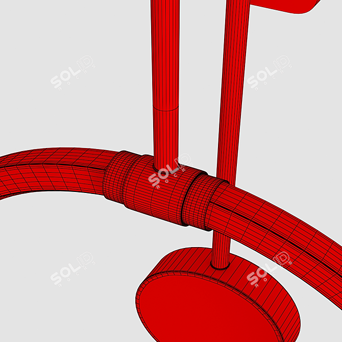 Modern Black Gold LED Wall Sconce 3D model image 3