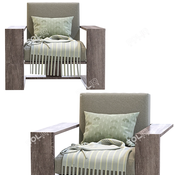 Modern Armchair – ROBLE Deluxe 3D model image 3