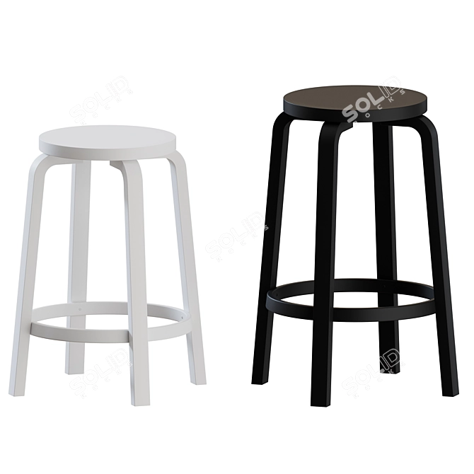 Elevate with Stool 64 by Artek 3D model image 2