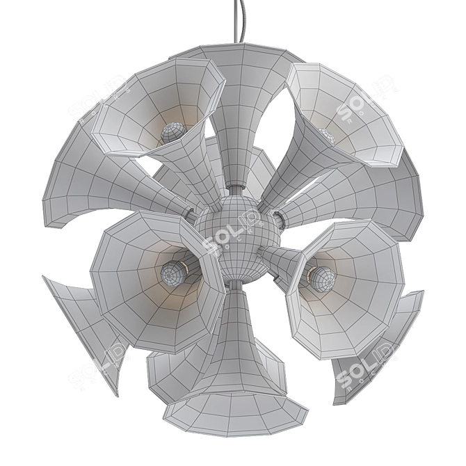 Botti Round Pendant Light 3D model image 2