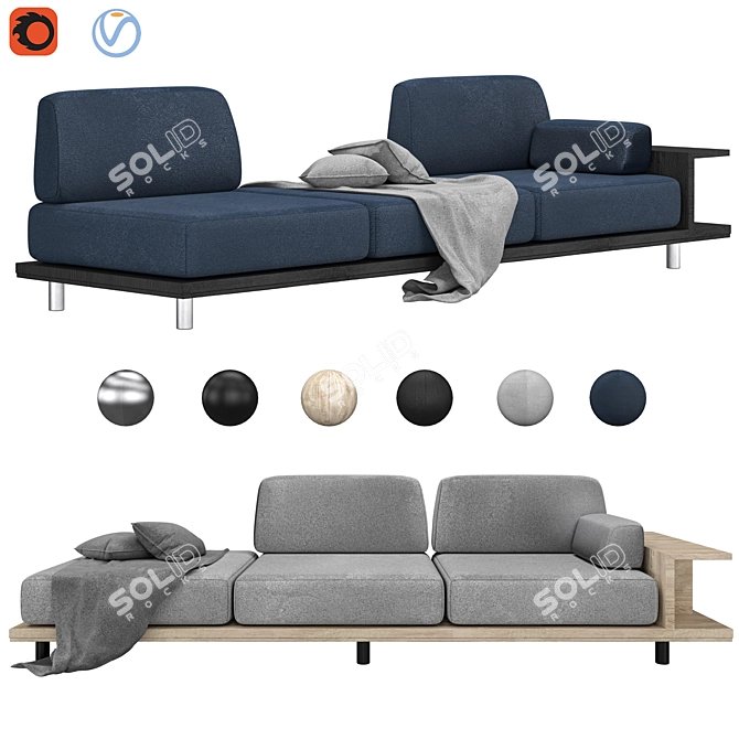 Modern Sofa: Sleek Design for Contemporary Living 3D model image 3