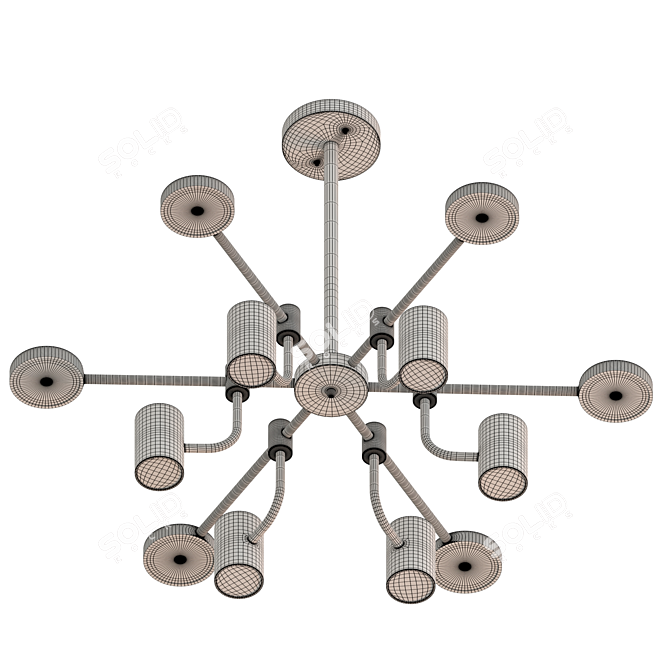 Elegance Ceiling Chandelier 3D model image 4