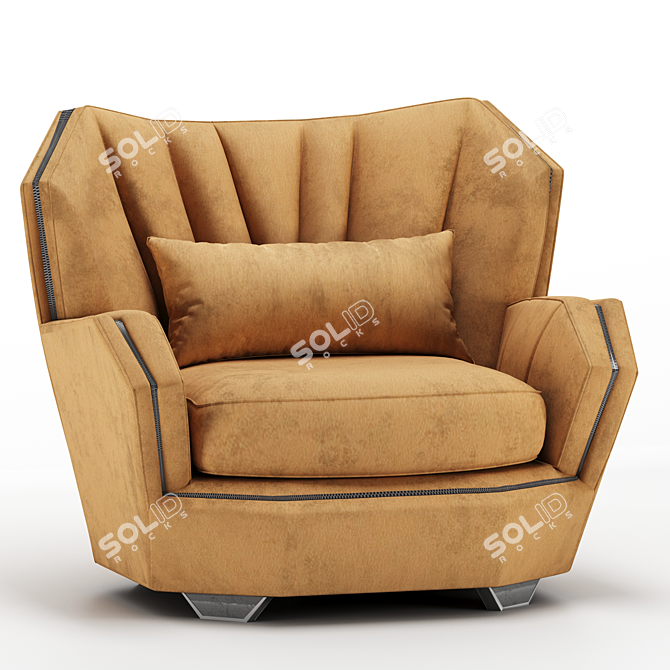 Elegant Hemingway Armchair: Visionnaire Collection 3D model image 4