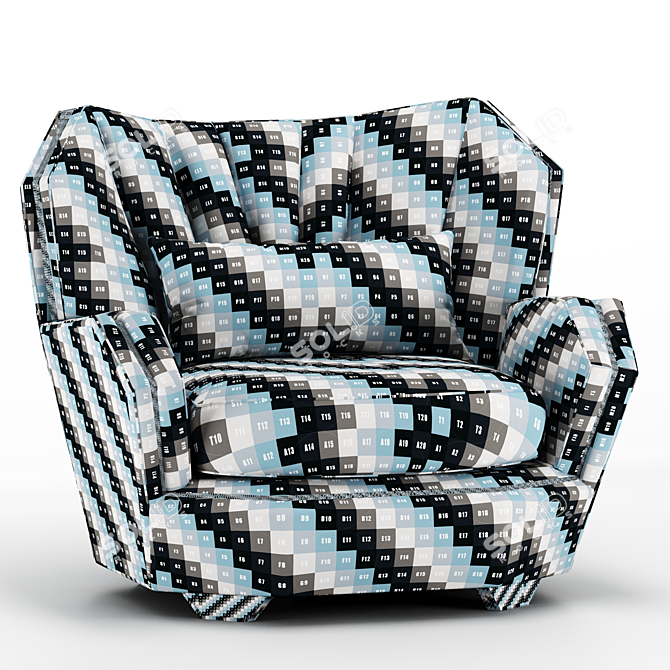 Elegant Hemingway Armchair: Visionnaire Collection 3D model image 6