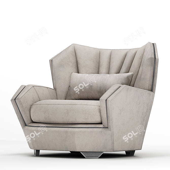 Elegant Hemingway Armchair: Visionnaire Collection 3D model image 7