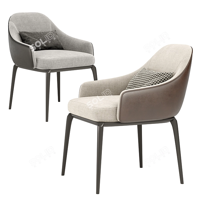 Sila Armchair: Stylish and Compact 3D model image 3