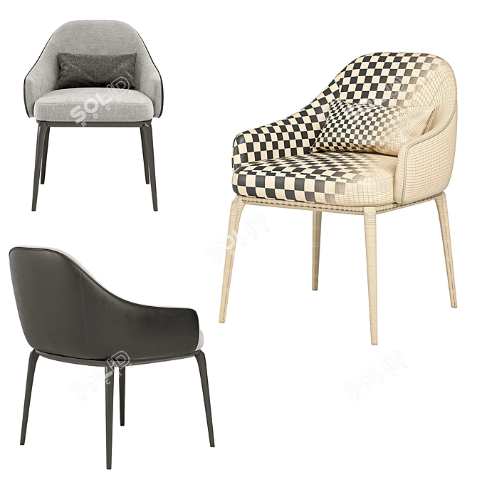 Sila Armchair: Stylish and Compact 3D model image 4