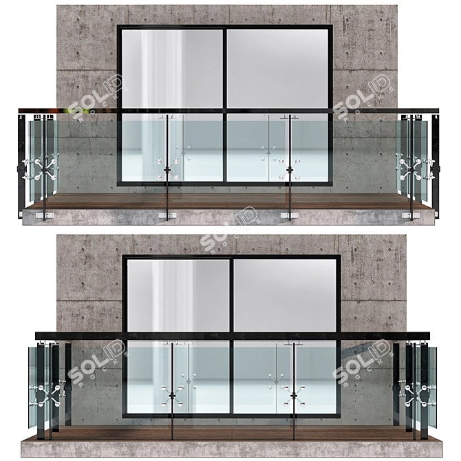 Versatile Balcony and Balustrade: Perfect for Balconies and Terraces 3D model image 4