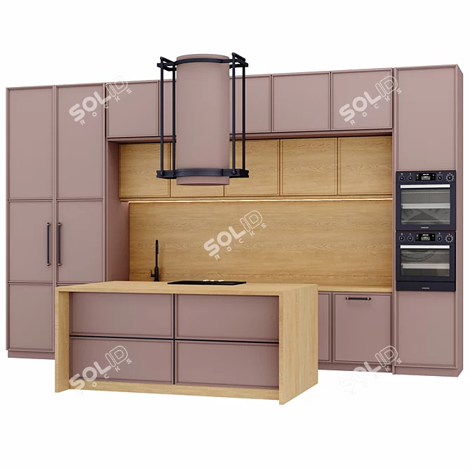 Modern Kitchen Design Bundle 3D model image 4