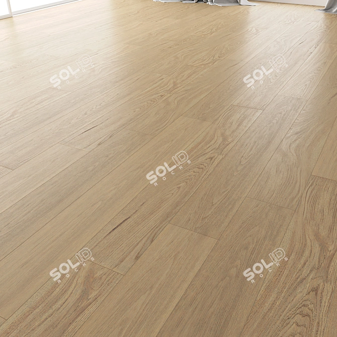 Title: Premium Wood Flooring Set 3D model image 3