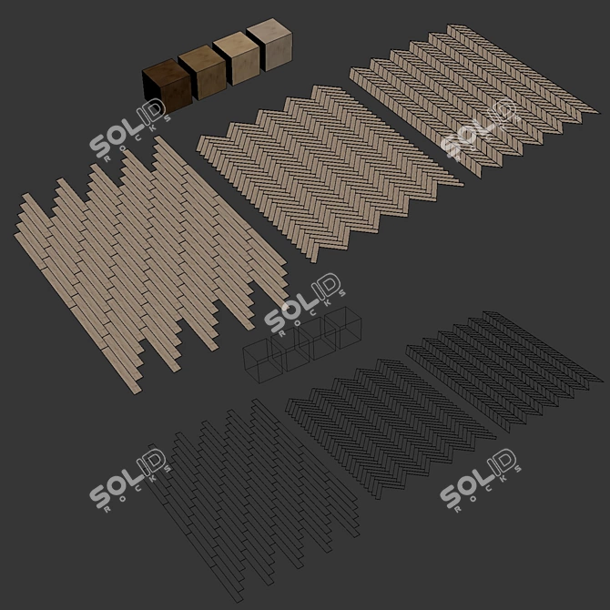 Title: Premium Wood Flooring Set 3D model image 7