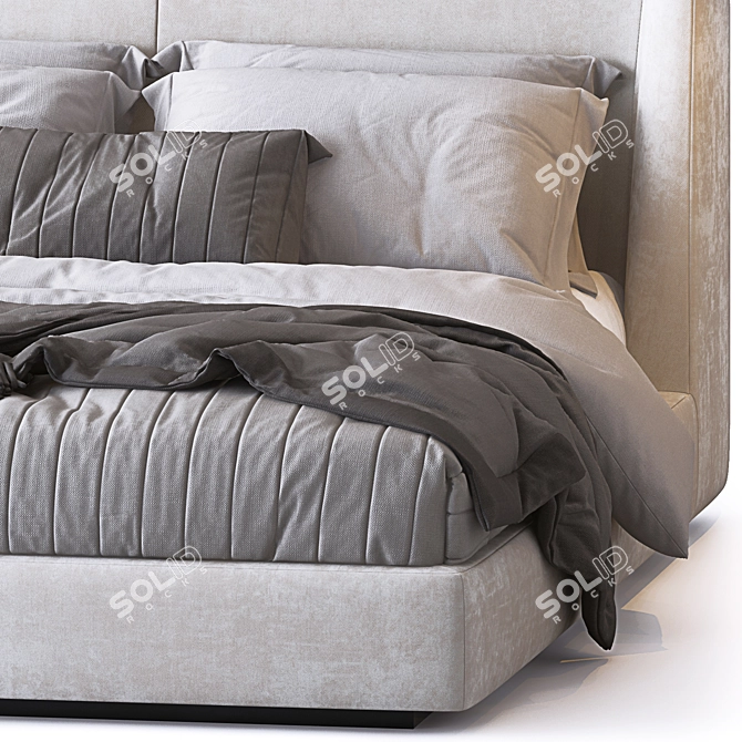 Modern Midnight Dream: Flexform Bed 3D model image 7