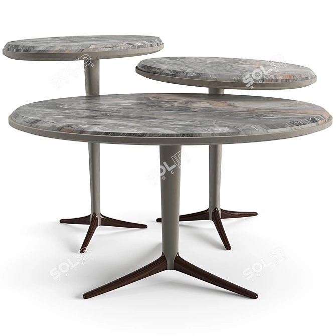 Marble Havok Coffee Tables Set 3D model image 3