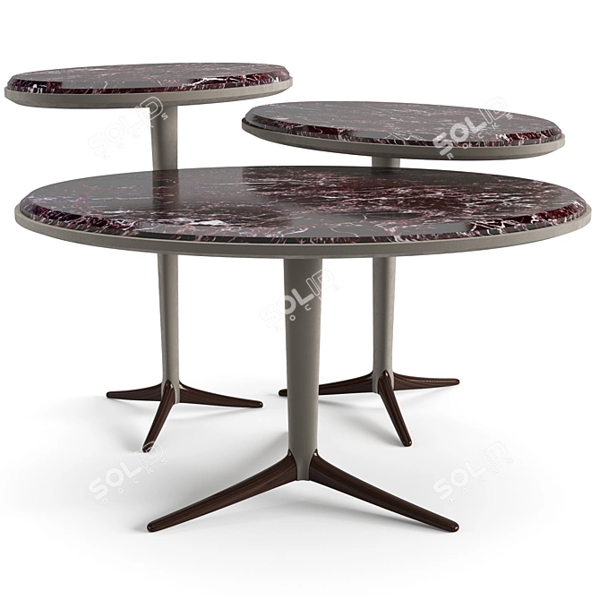 Marble Havok Coffee Tables Set 3D model image 4