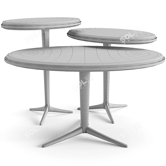 Marble Havok Coffee Tables Set 3D model image 6