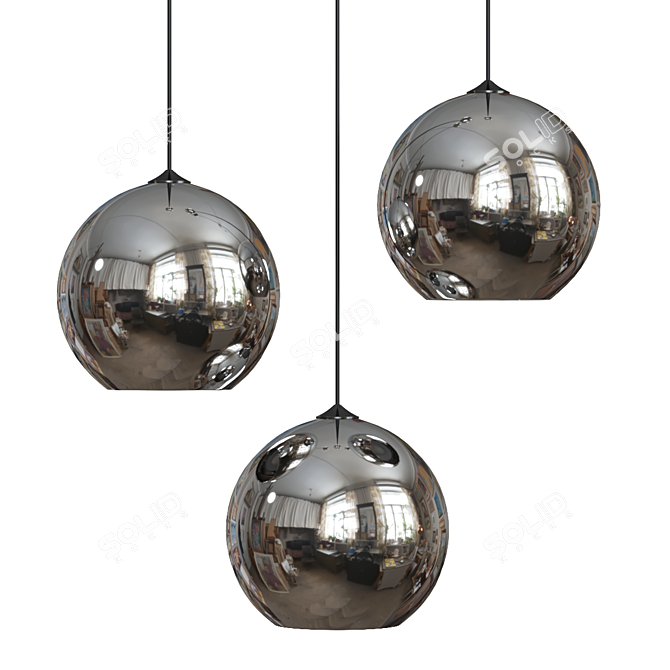 Sleek Single MORO Pendant 3D model image 2