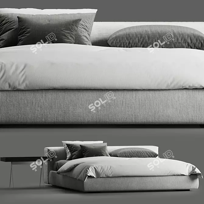 Marac Gordon Contemporary Bed 3D model image 2