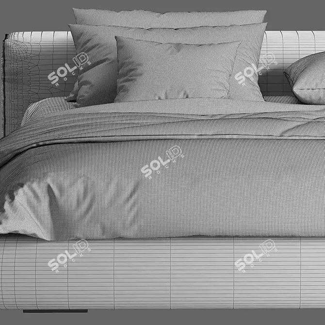 Marac Gordon Contemporary Bed 3D model image 5