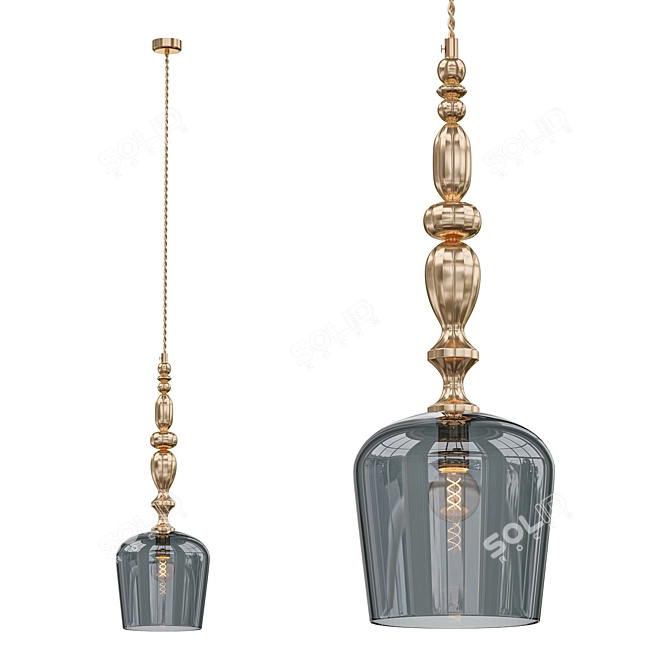 Elegant Standing Pendant Light 3D model image 1